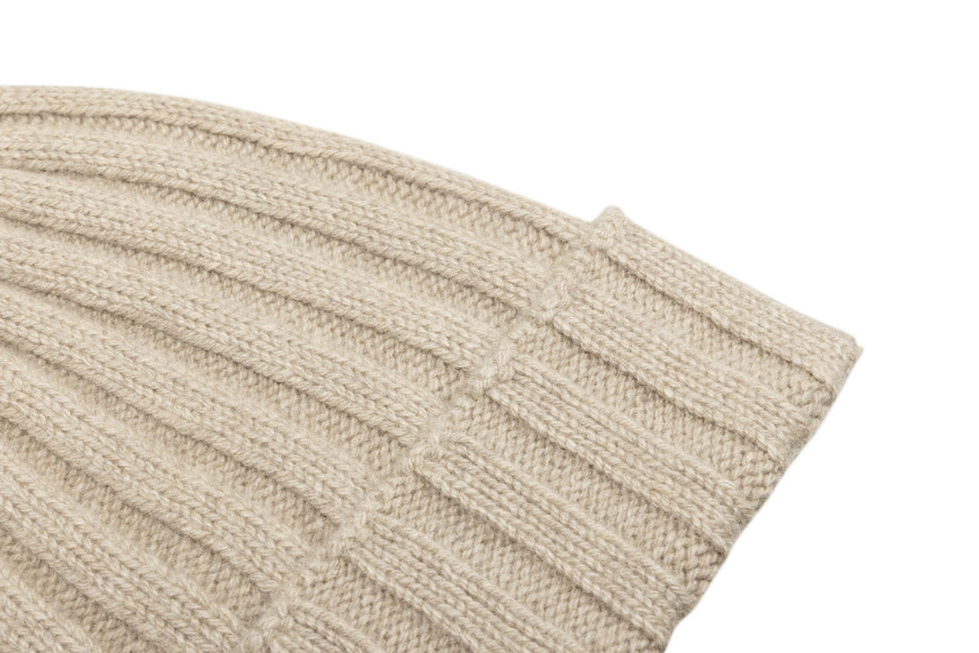 CAPPELLO BEANIE BEIGE - KASCHMIR UND SEIDE