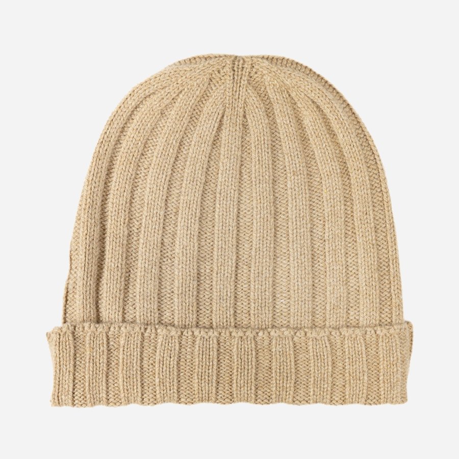 CAPPELLO BEANIE CAMMELLO - KASCHMIR UND SEIDE