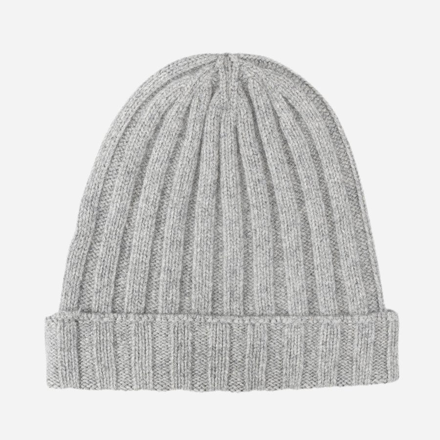 CAPPELLO BEANIE GRIGIO PERLA - KASCHMIR UND SEIDE