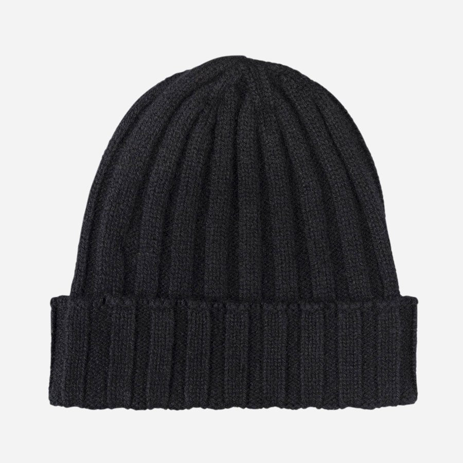 CAPPELLO BEANIE NERO - KASCHMIR UND SEIDE